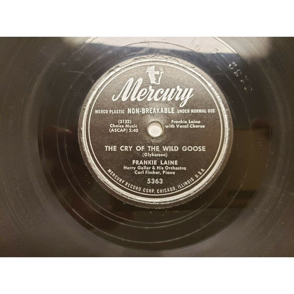 78RPM Frankie Laine-The Cry of the Wild Goose-Black Lace- (R211)